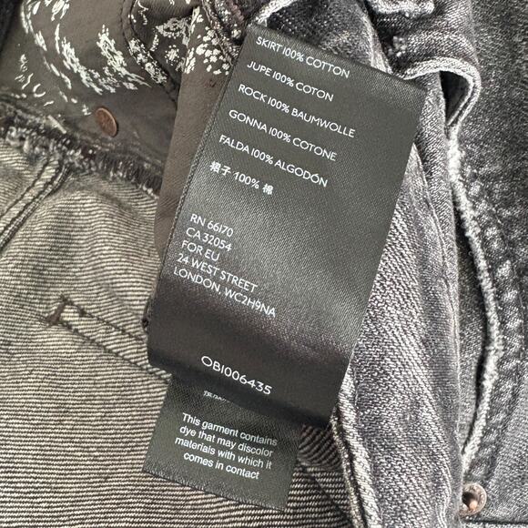 Free People We The Free Fringe Denim Mini Skirt 25 Boho Western Streetwear NWT - Picture 6 of 7